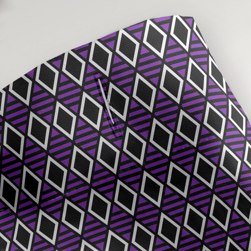 Rideau double double géométrique, Mauve