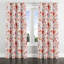 Rideaux Botanical Flowers pour chambre à coucher - Rideau à œillets rose avec coquelicots en été-1105018838-1105018841