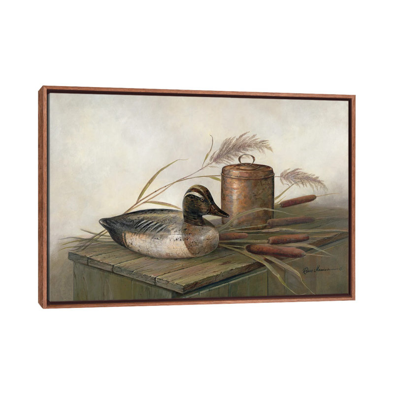 «Touch of Brass» par Ruane Manning - reproduction d'art, H 18 po x l 26 po x P 1,5 po, Toile avec cadre brun, Aucun mat