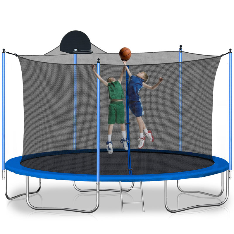Pengmao Round Backyard Trampoline with Safety Enclosure