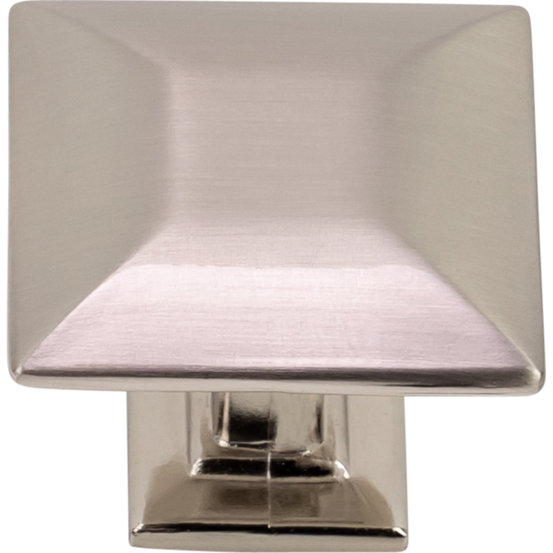 1 3/16" Length Square Knob Multipack, Brushed Satin Nickel