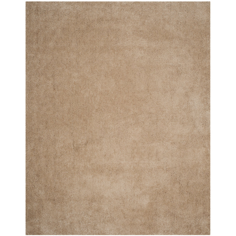 Winnett Shag Hand Tufted Performance Solid Color Rug, Rectangle 5' x 7'