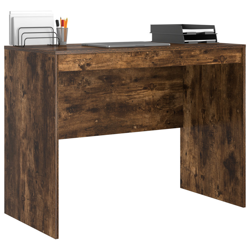 Writing Desk Particle Board 76 Cm, Smoked Oak, 76cm H x 100cm W x 50cm D