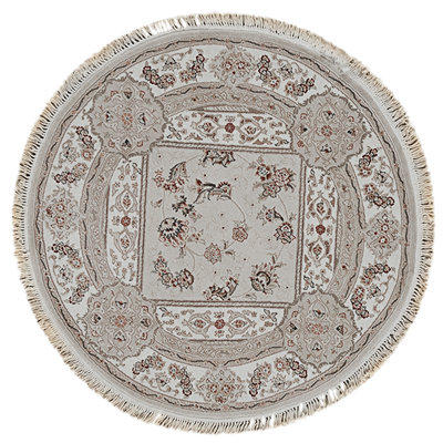Handmade Silk and Wool Area Rug