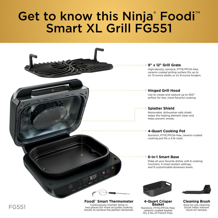 Ninja Foodi Smart 6-in-1 XL Indoor Grill + Reviews