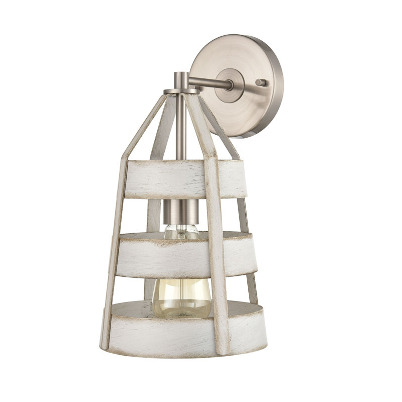 Brigantine 14'' High 1-Light Sconce - Satin Nickel, Satin Nickel