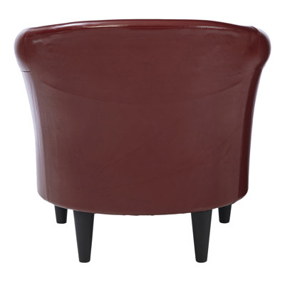 Liam Faux Leather Barrel Chair
