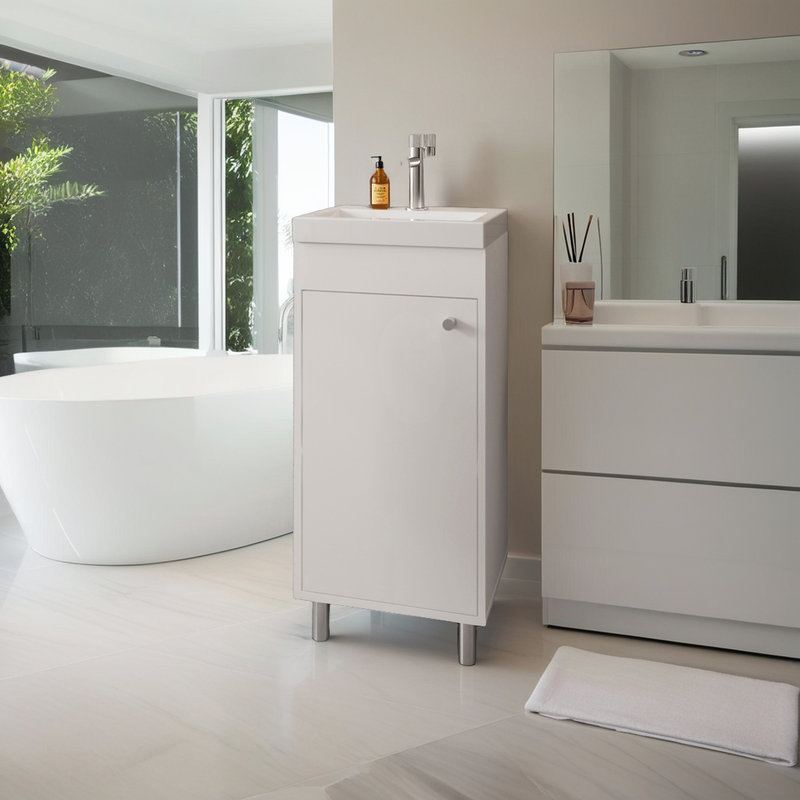 11.4" Bathroom Vanity, White