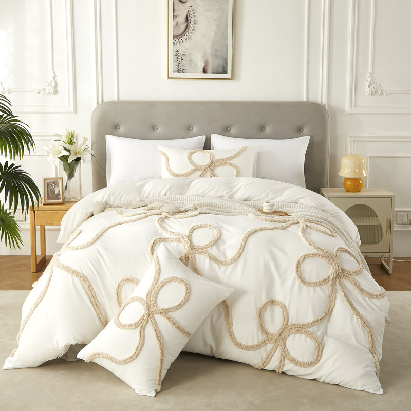 Microfiber Duvet Cover Set, Double, White