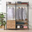 Alva Pair of Double Open Wardrobes with 2 Drawers and 4 Shelves-103260231