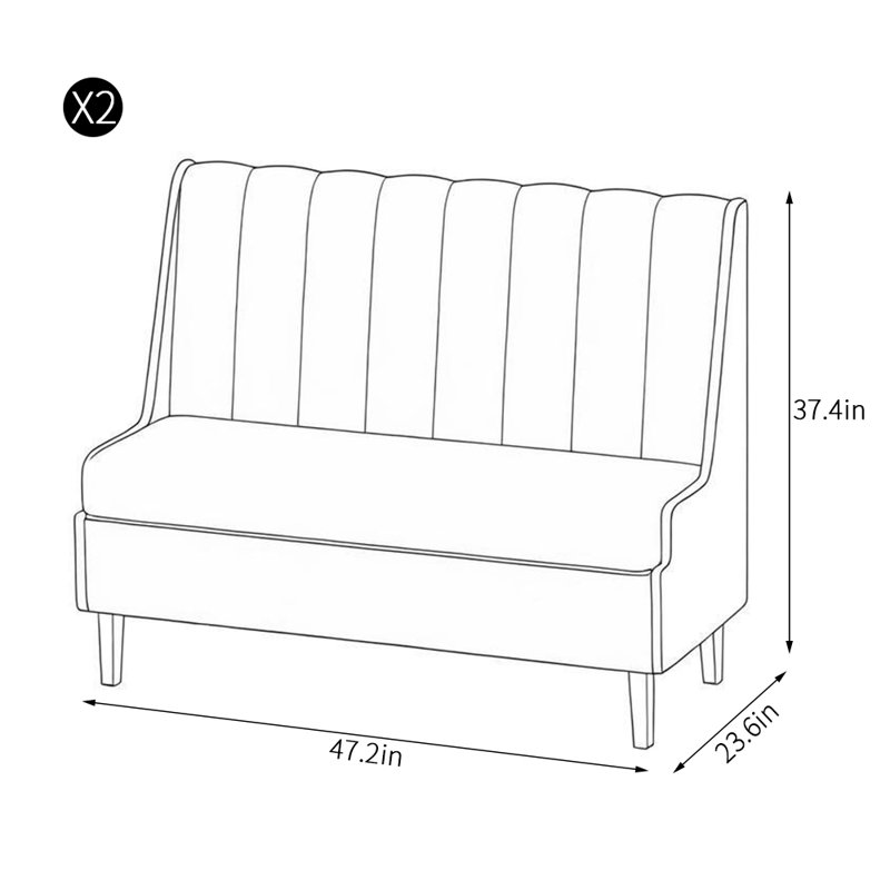 Banc rembourré en similicuir Modern, Brun
