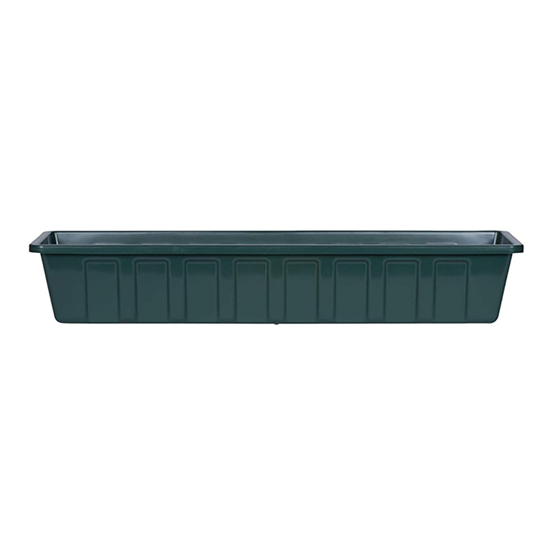 Plastic Planter Box, Hunter Green, 5" H x 30" W x 8" D