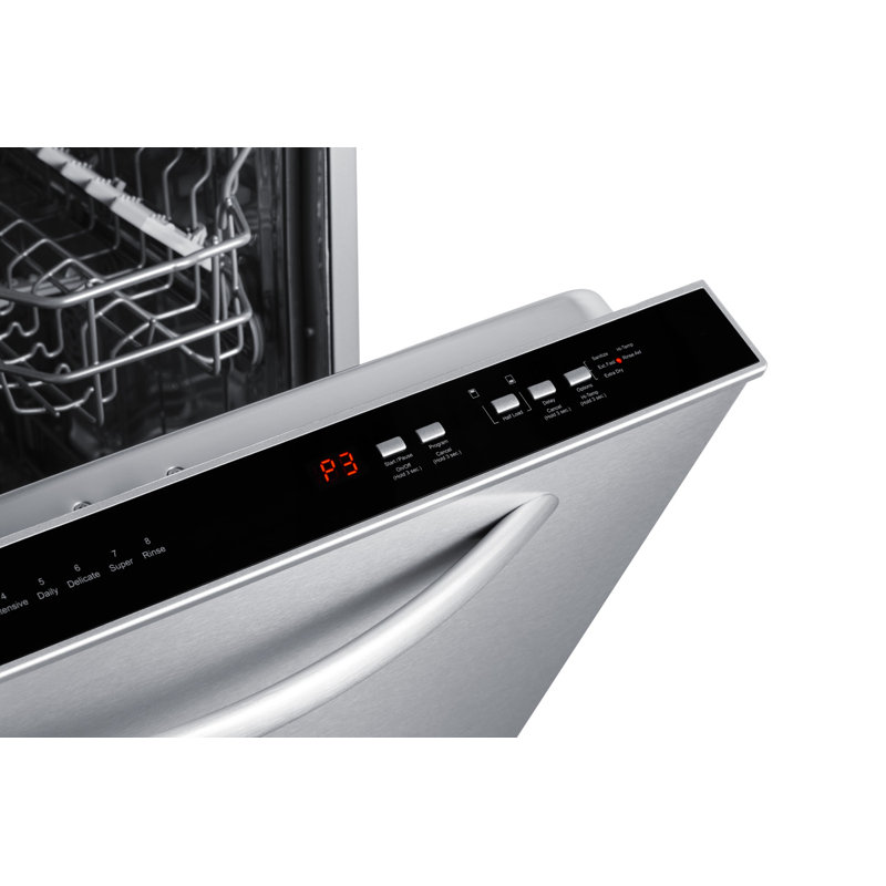 Summit 24" Stainless Steel Built-In Dishwasher with Top Control Panel
