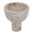D6x6" Round Marble Pedestal Bowl, Cream
