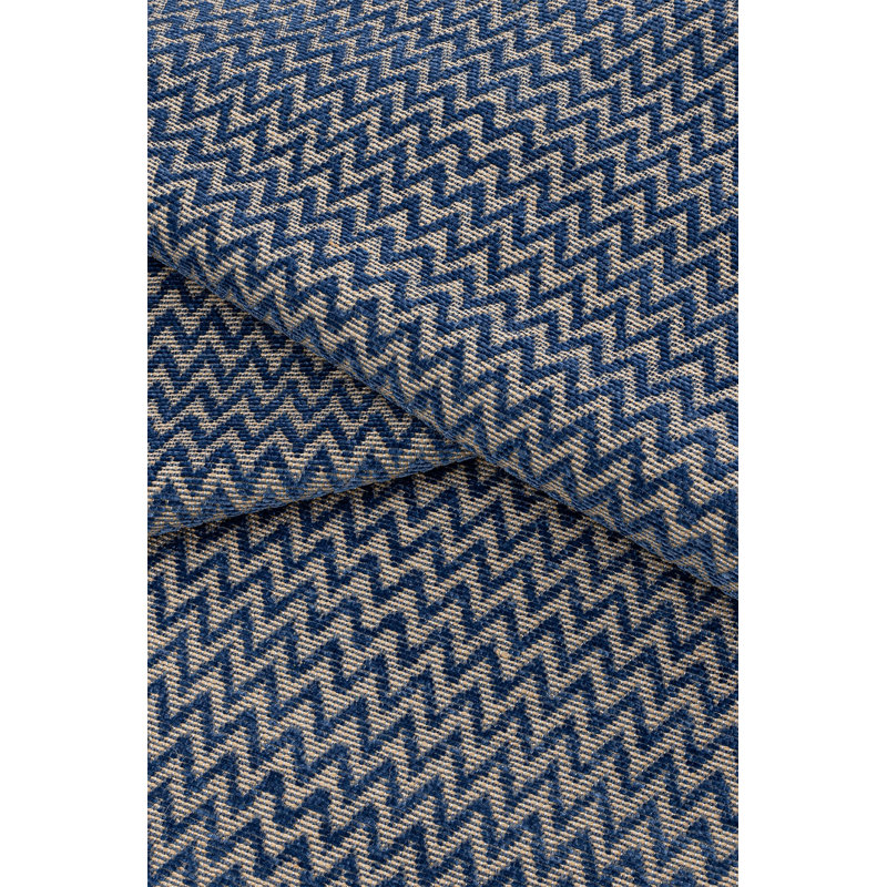 Tapis rectangulaire bleu marine en jute / chenille tissé à la machine, Rectangle 3 pi 11 po x 5 pi 11 po