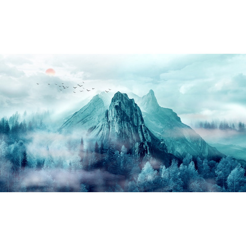 Papier peint texturé amovible Mountain Misty, l 112 po x L 75 po