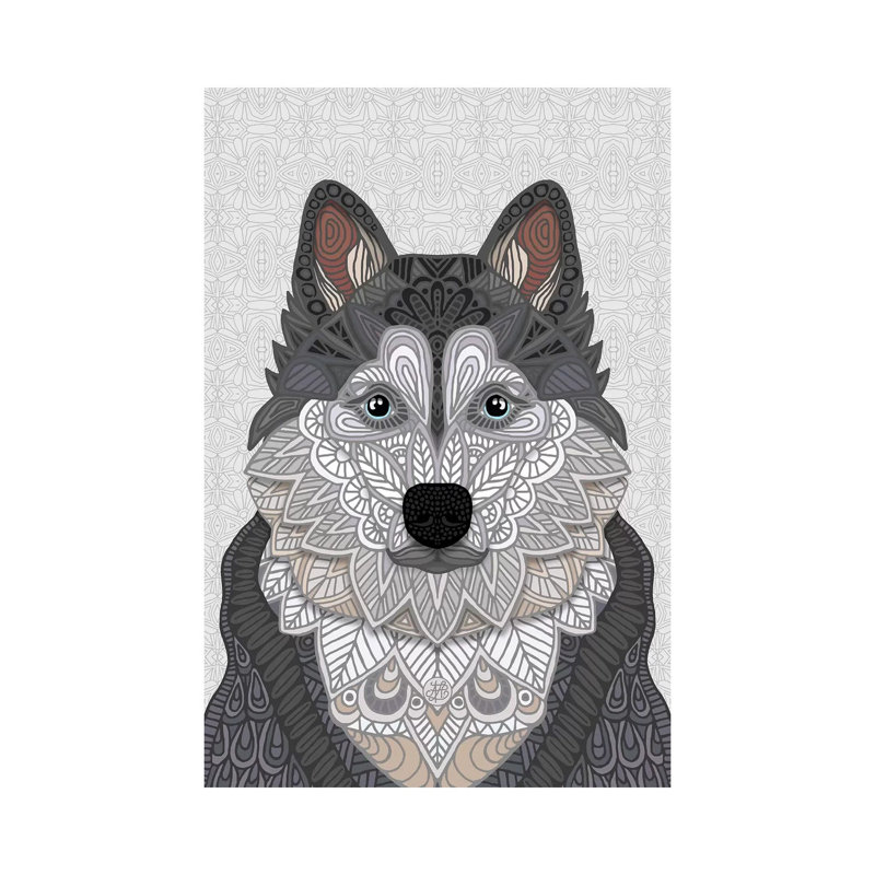 Husky by Angelika Parker - Wrapped Canvas Print, 30.48cm H x 20.32cm W