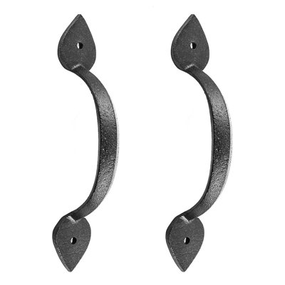 Black Door Pull Handle Wrought Iron Rust Resistant Renovators Supply