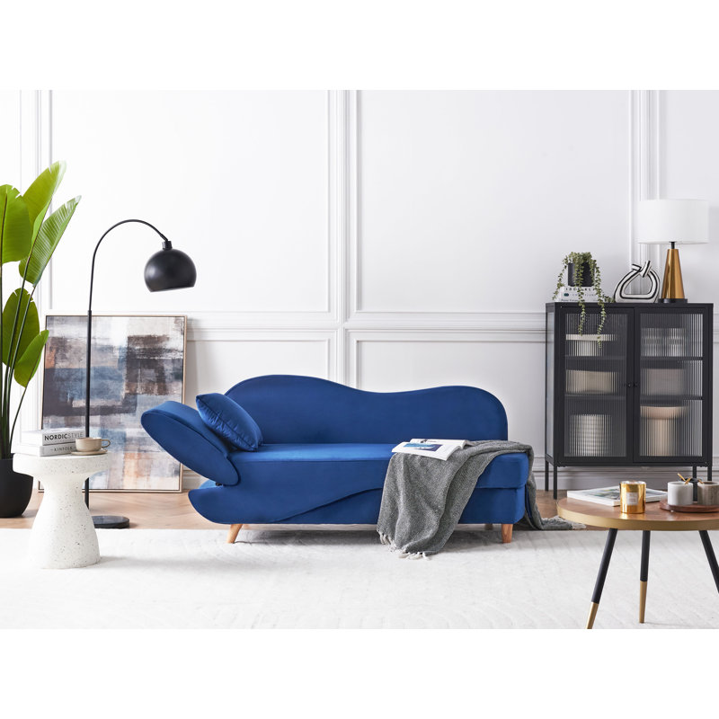 Ahliyah Upholstered Chaise Lounge, Blue, Left Hand Facing