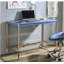 Bureau d'écriture bleu marine et or avec port USB