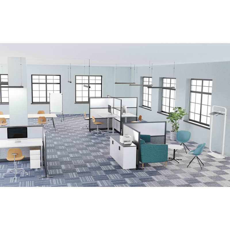 Expanse Modular Wall with Black Frame - 53" x 70" Starter Wall
