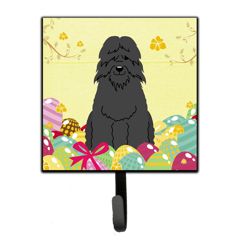 Organisateur de clés murales saint bernard avec crochets de pâques Mcelyea, Rouge / bleu / brun, Bouvier des Flandres