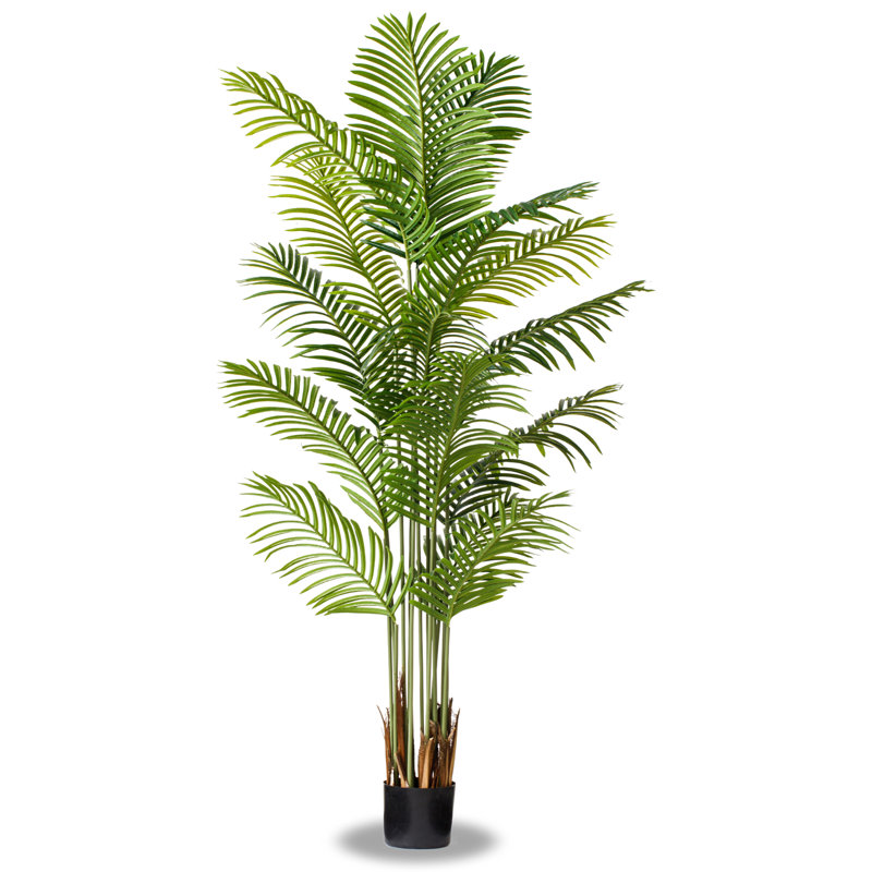 Faux palmier en pot, H 48 po x l 7,5 po x P 7,5 po, 1