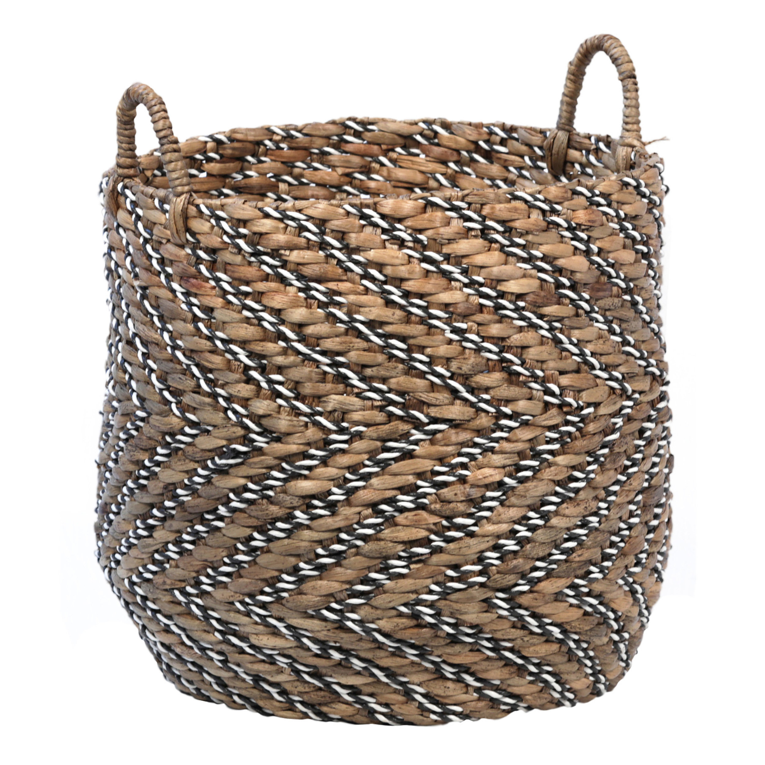 Natural Woven Grass Floor Basket - Medium - The Foundry Home Goods