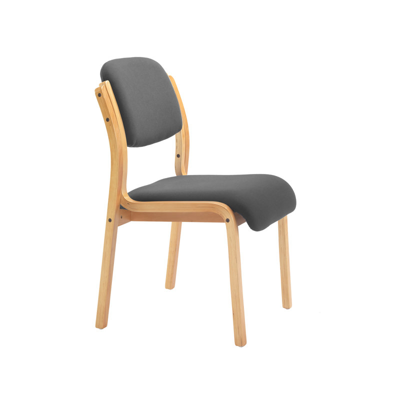 Sayler Armless Stacking Chair, Charcoal Pyra