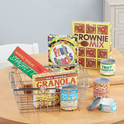 Melissa & Doug Let's Play House! Grocery Basket with Play Food Learning Tools