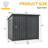 Upgraded Metal Outdoor Garbage Bin Shed for 2 Trash Cans, Stainless Galvanized Steel, Black (W540P176424)
