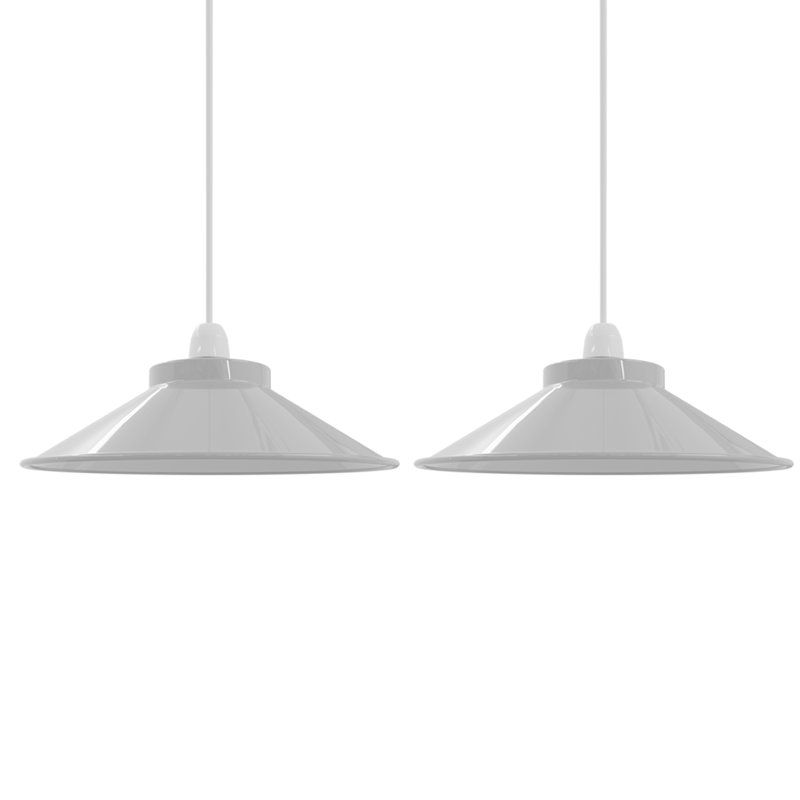 8.5cm H Metal Cone Lamp Shade ( Screw On ), White