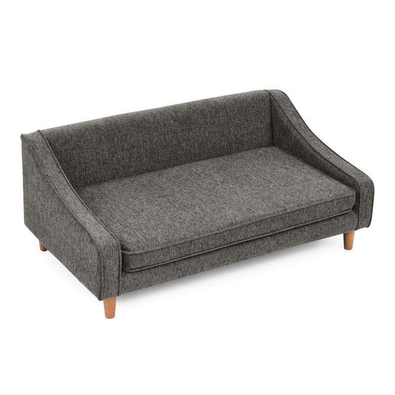 Durable and Comfortable Elevated Dog Sofa Bed with Modern Irregular Armrest Design, Ideal for Medium and Large Dogs' Relaxation