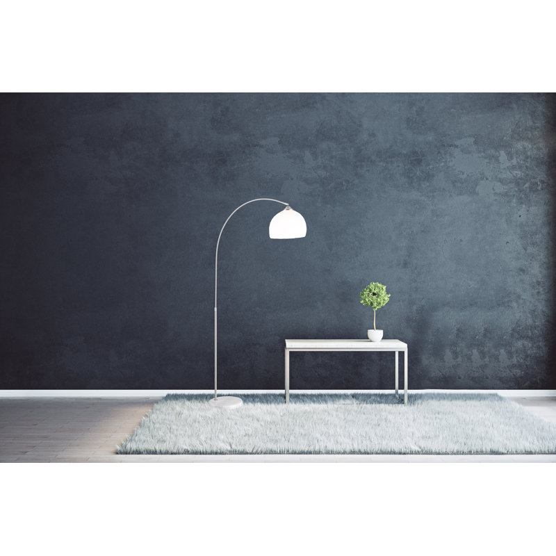 Silvestre 196cm Matt Brushed Nickel Arched Floor Lamp