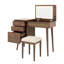 Ensemble de coiffeuse Chic Home avec plateau de table rabattable et tiroirs de rangement