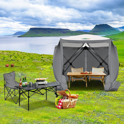 Pop Up Gazebo Screen Tent Screen House for Camping, 10x10 Screen Room with Mosquito Netting