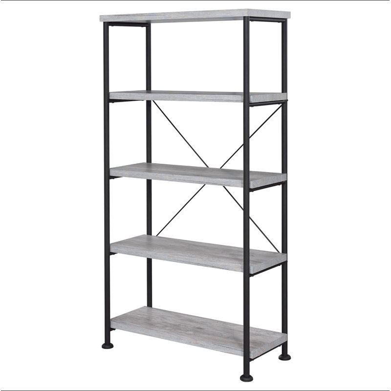 Grey Driftwood 4-shelf Bookcase, Gray