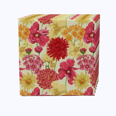 100% Cotton Floral Square Napkin