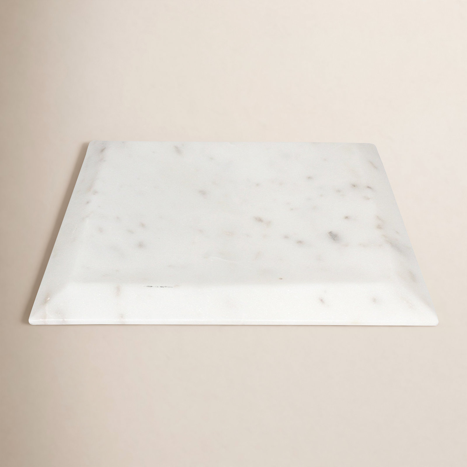 Matheson Marble Tray - Set of 1, 10"W x 10"D x 0.75"H, White