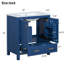 Meuble-lavabo de 30 po avec lavabo simple, meuble-lavabo encastré, armoire de rangement avec 2 portes et un tiroir, fermeture en douceur, rangement multifonctionnel, structure en bois massif-114864564