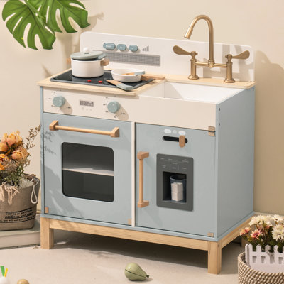 Ensemble de cuisine en bois pour enfants, Montessori, 3+,