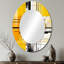 Miroir mural ovale jaune II-1570719386