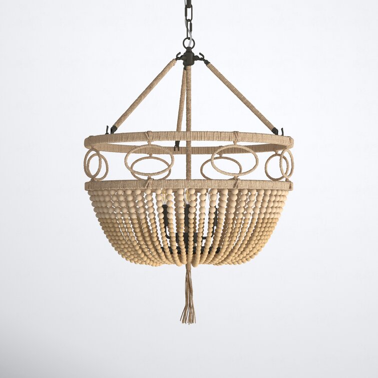 Sadie Light Unique Empire Chandelier with Rope Accents  Reviews Joss   Main