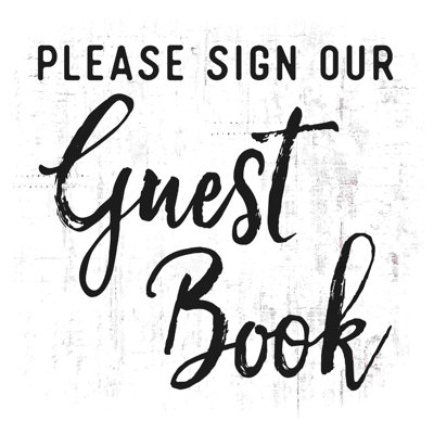 " Guest Book White Distressed 2 "