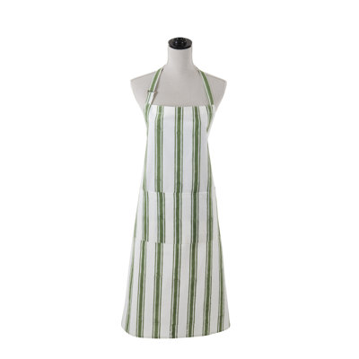 Tablier de cuisine en coton rayé - Bandoulière réglable, tablier de cuisine léger avec poche avant pour la cuisson, la cuisine et un usage quotidien