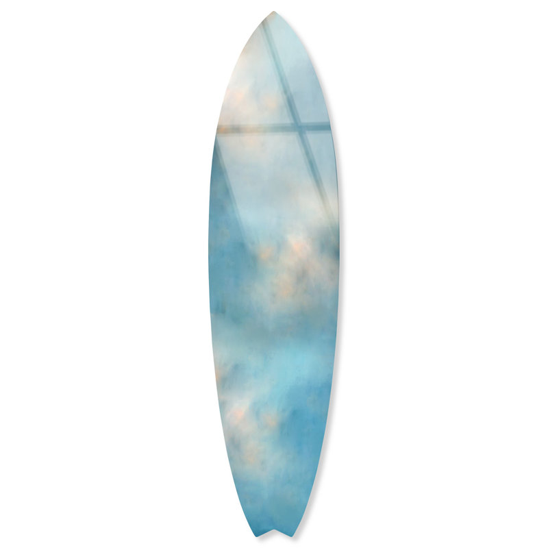 «Blue Dreams Surfboard Acrylique Coastal Wall Art» par Notoriart