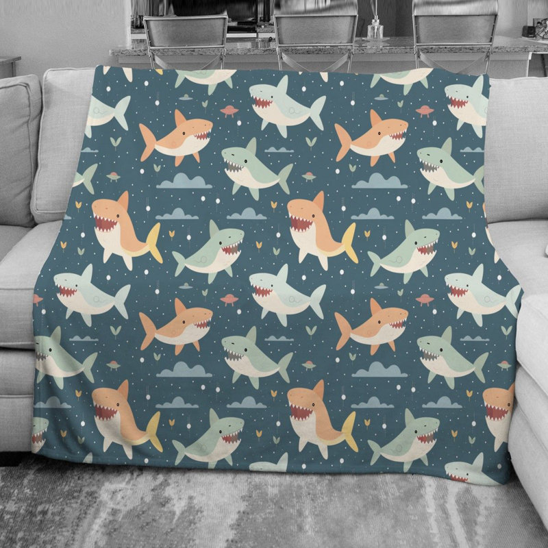 Shark Nature Throw Blanket, Twin