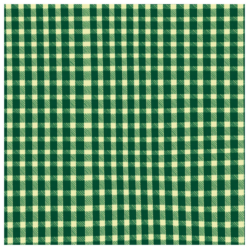 Green White Plaid Pattern Comforter, Twin