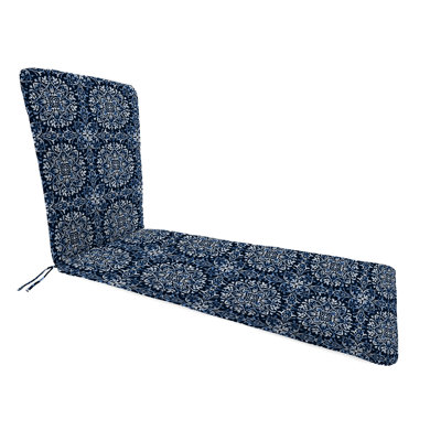 74" x 22" Outdoor Chaise Lounge Cushion with Ties and Loop