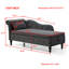 Chaise longue en velours gris Comfy